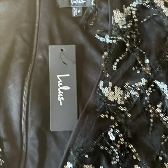 Playful Composure Black Fringe Sequin Mini Dress - Picture 5 of 9